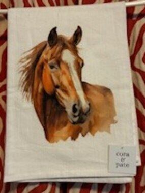 Beautiful Horse on  100% Cotton Tea Towel by Cora & Pate